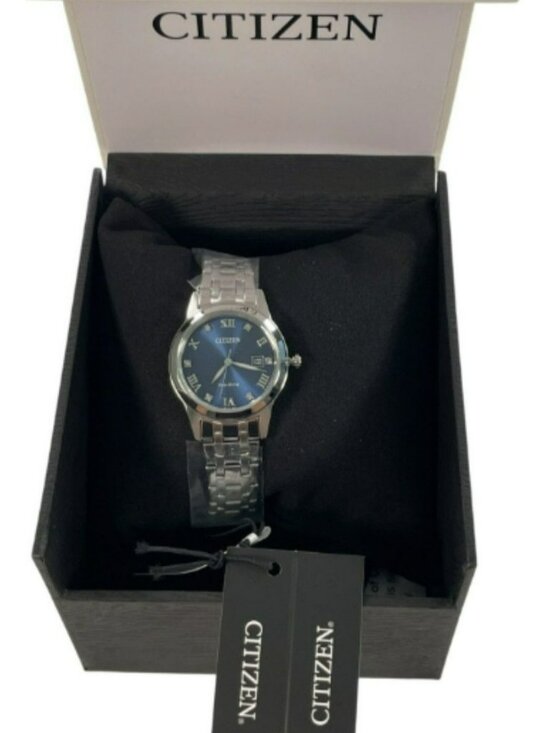 Citizen Eco-Drive 29MM Stainless Steel Bracelet Watch FE1240-57L Wmn\'s $350 NEW main image 8